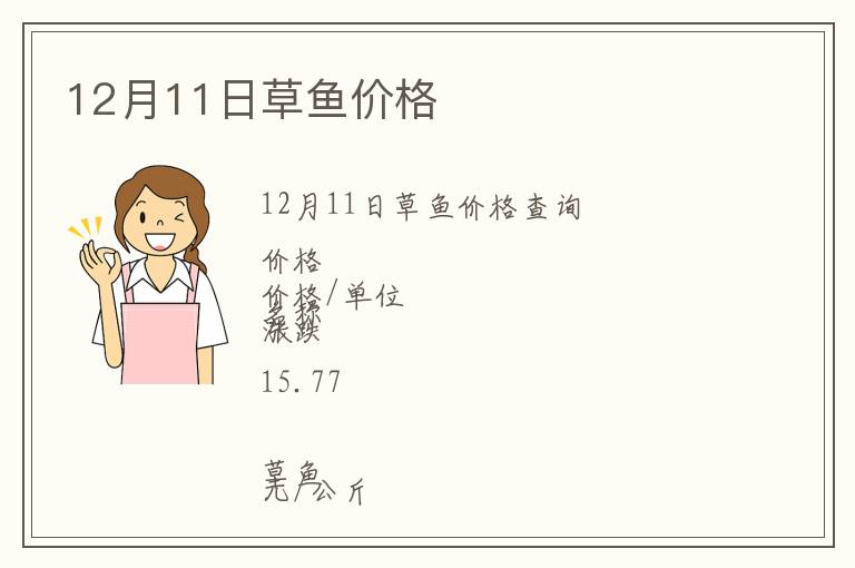 12月11日草魚價格