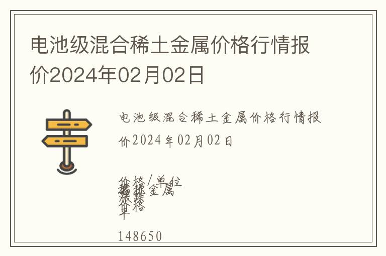 電池級混合稀土金屬價格行情報價2024年02月02日