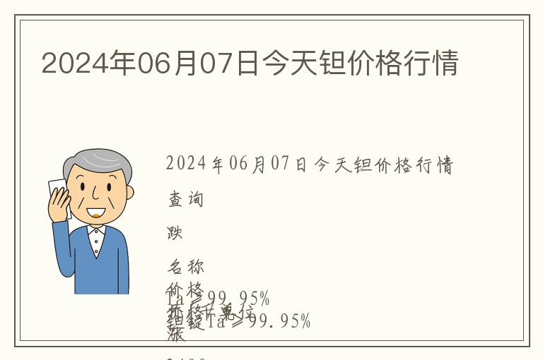 2024年06月07日今天鉭價(jià)格行情