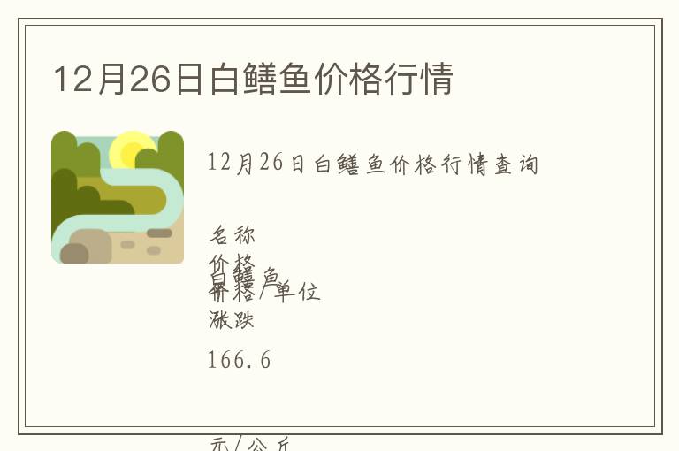 12月26日白鱔魚價(jià)格行情