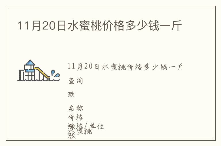 11月20日水蜜桃價格多少錢一斤