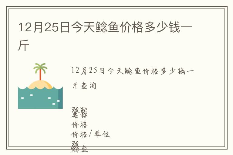 12月25日今天鯰魚價格多少錢一斤