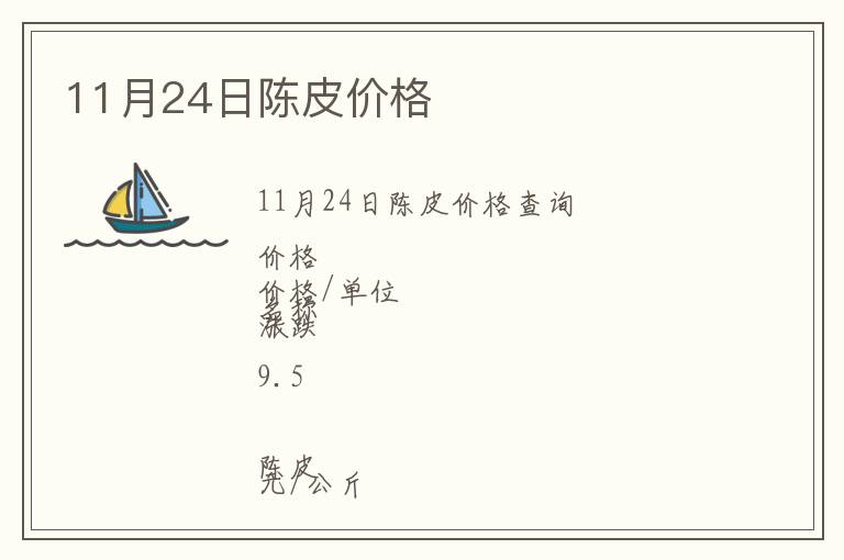 11月24日陳皮價(jià)格