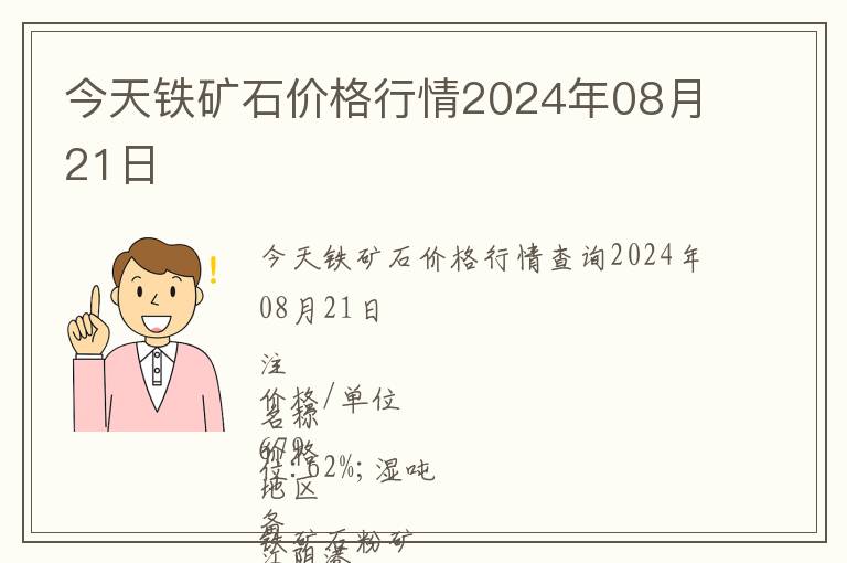 今天鐵礦石價格行情2024年08月21日