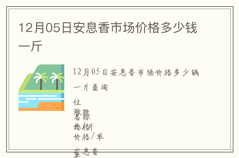 12月05日安息香市場價格多少錢一斤