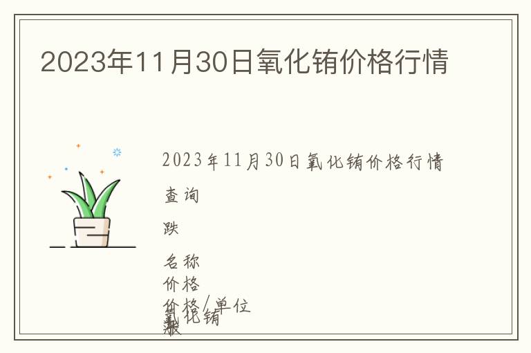 2023年11月30日氧化銪價格行情