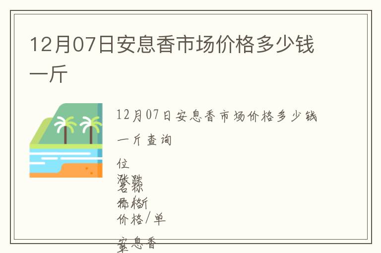 12月07日安息香市場價(jià)格多少錢一斤