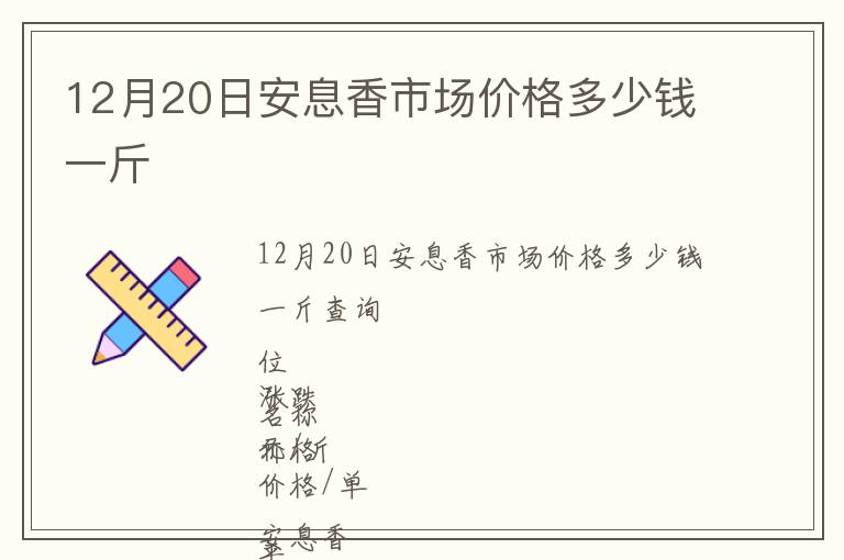 12月20日安息香市場價格多少錢一斤