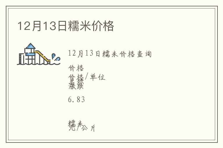 12月13日糯米價格