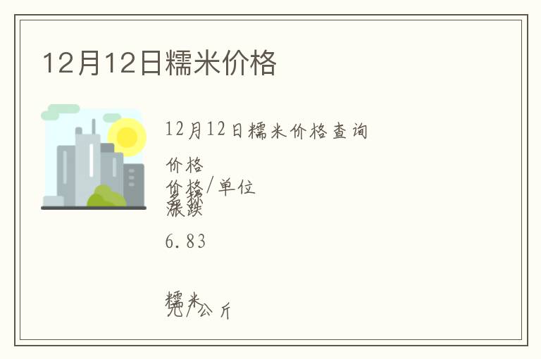 12月12日糯米價(jià)格