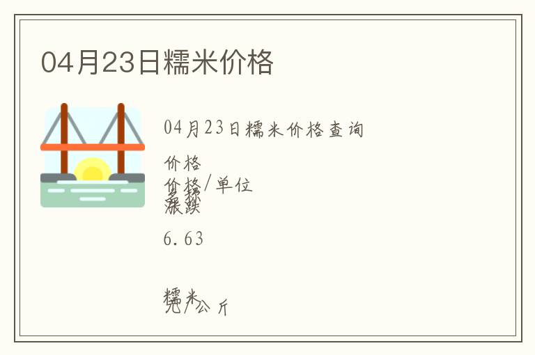 04月23日糯米價格