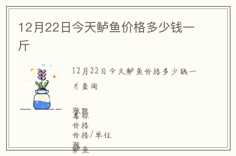 12月22日今天鱸魚價格多少錢一斤