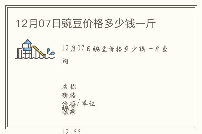 12月07日豌豆價格多少錢一斤