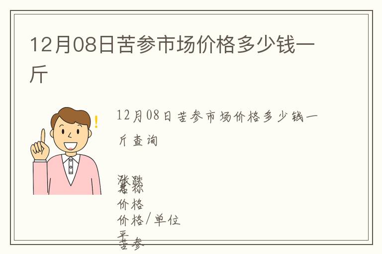 12月08日苦參市場價格多少錢一斤