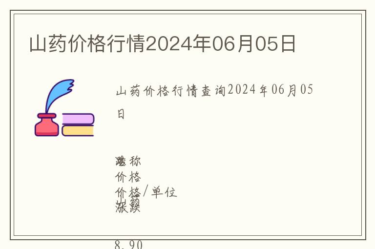 山藥價格行情2024年06月05日