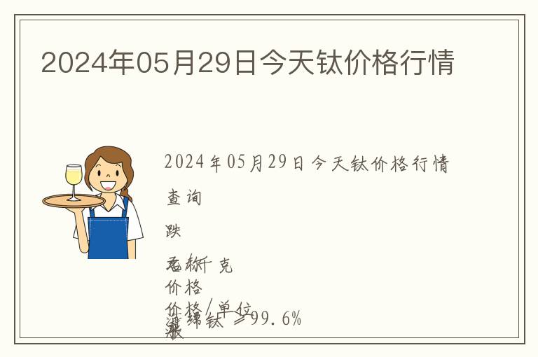 2024年05月29日今天鈦價格行情