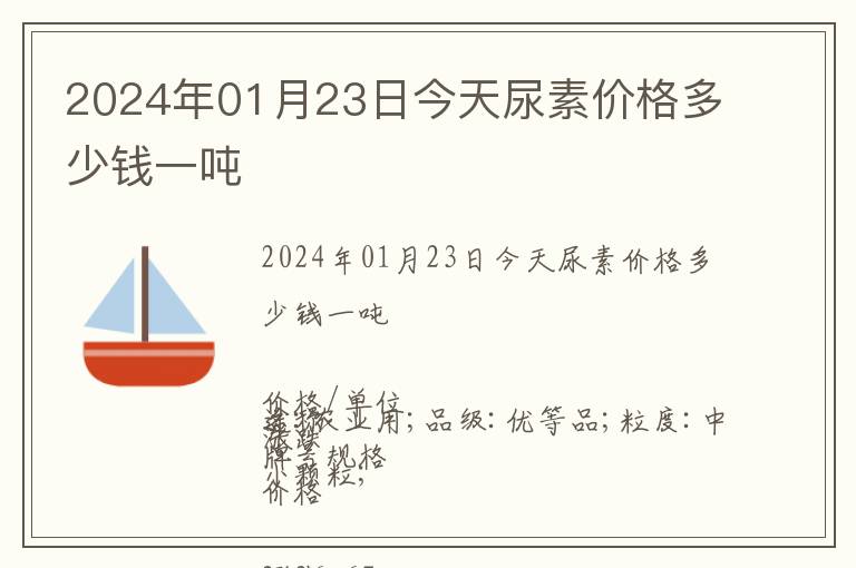 2024年01月23日今天尿素價格多少錢一噸