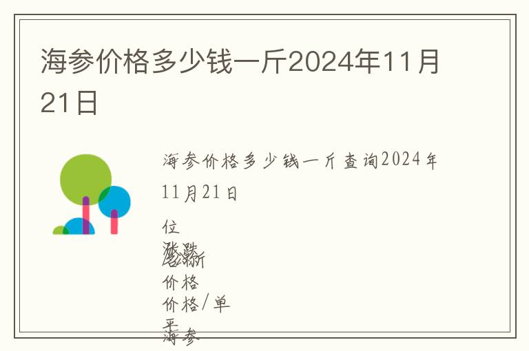 海參價格多少錢一斤2024年11月21日