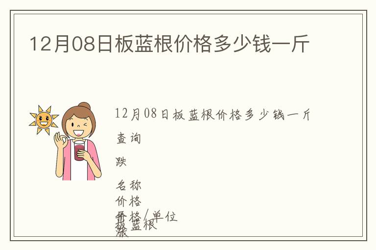 12月08日板藍(lán)根價(jià)格多少錢一斤