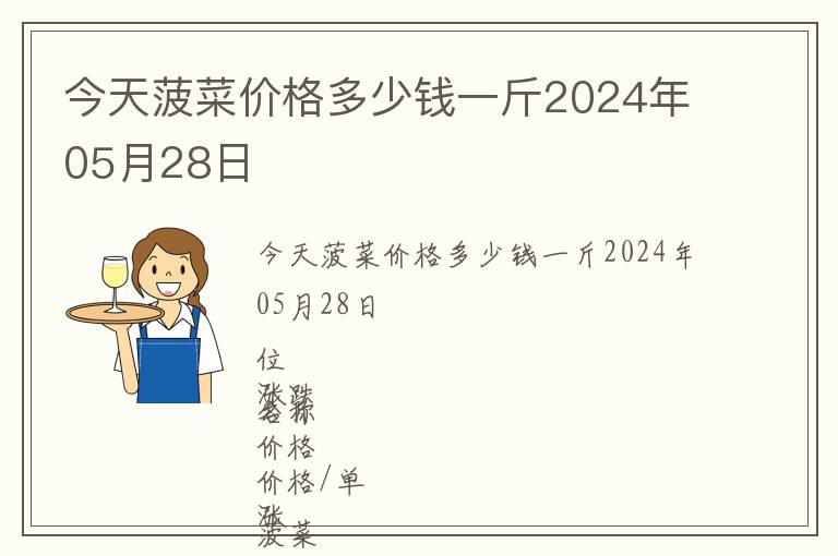 今天菠菜價格多少錢一斤2024年05月28日