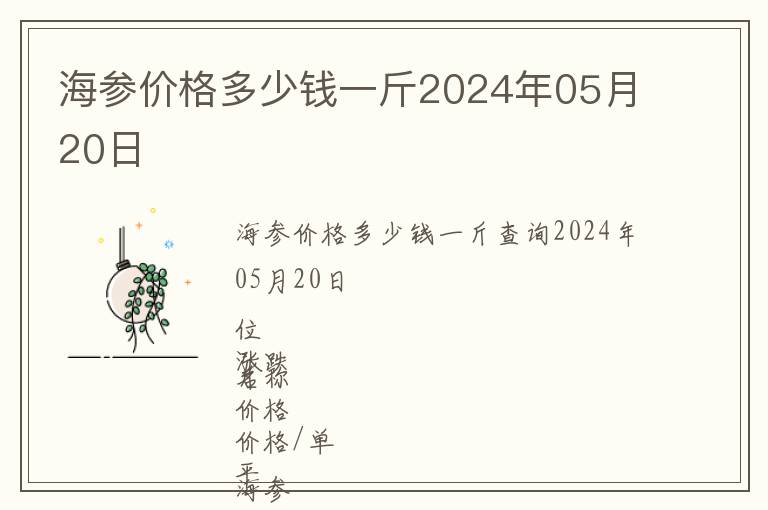 海參價格多少錢一斤2024年05月20日