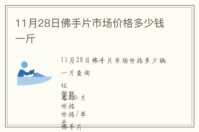 11月28日佛手片市場價格多少錢一斤