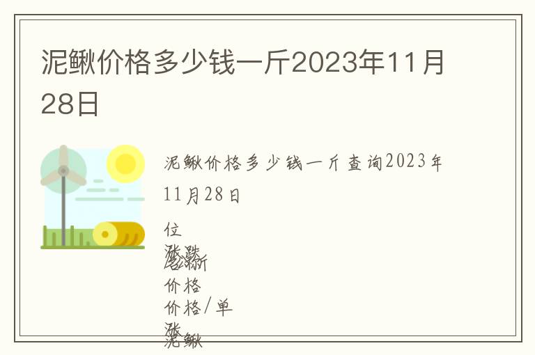 泥鰍價格多少錢一斤2023年11月28日