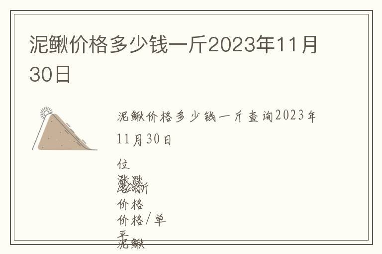 泥鰍價格多少錢一斤2023年11月30日