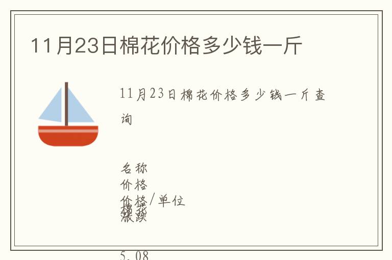 11月23日棉花價格多少錢一斤