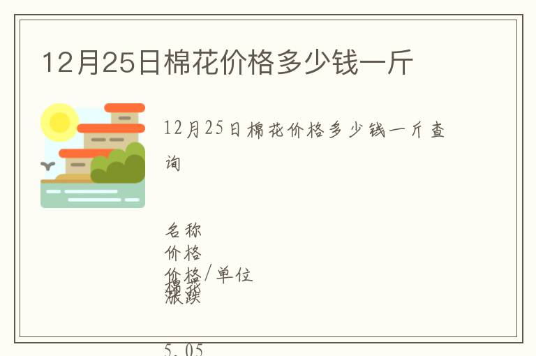 12月25日棉花價格多少錢一斤