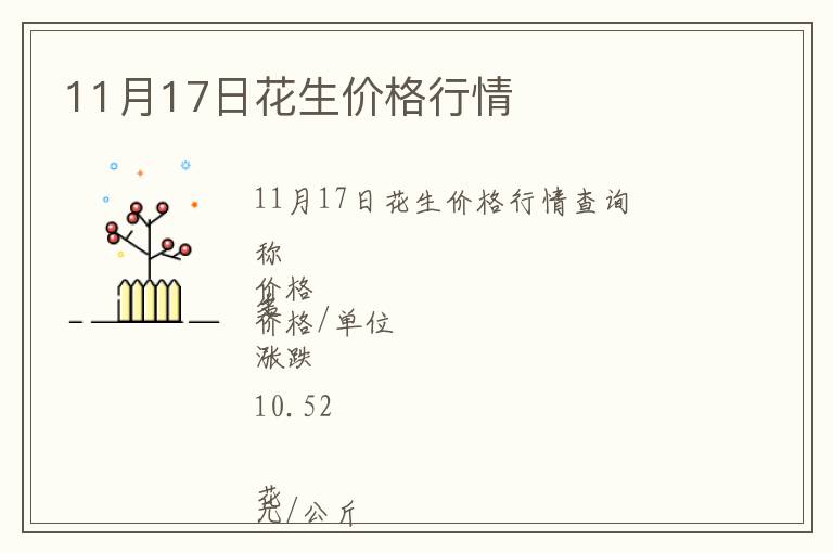 11月17日花生價格行情