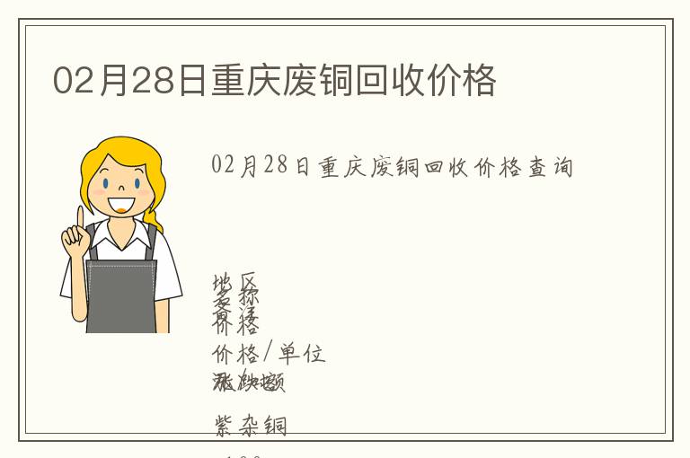 02月28日重慶廢銅回收價(jià)格