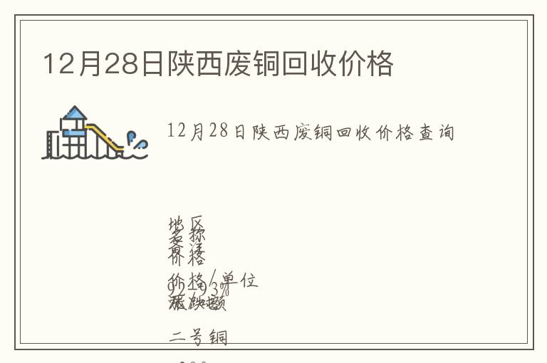 12月28日陜西廢銅回收價格