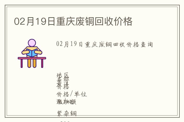 02月19日重慶廢銅回收價格