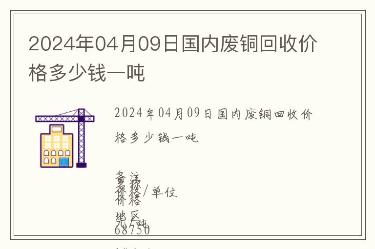 2024年04月09日國內(nèi)廢銅回收價格多少錢一噸