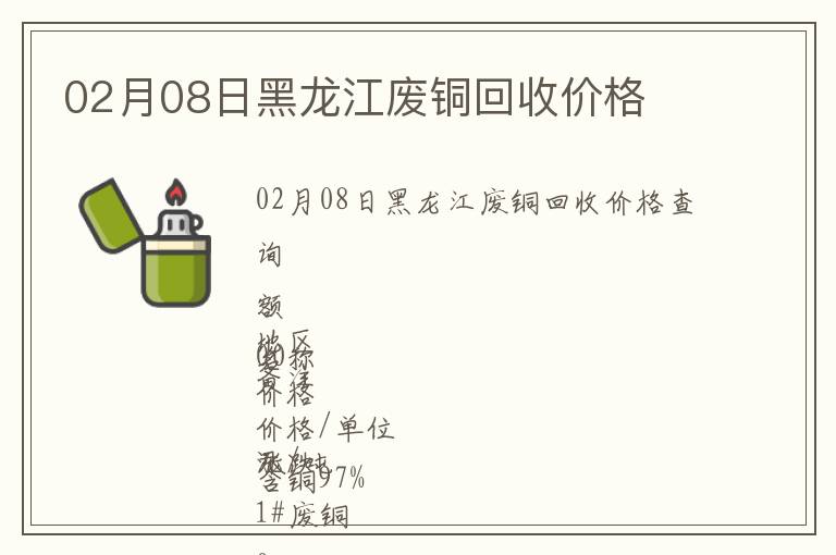 02月08日黑龍江廢銅回收價格