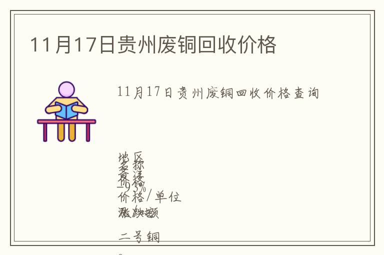 11月17日貴州廢銅回收價格