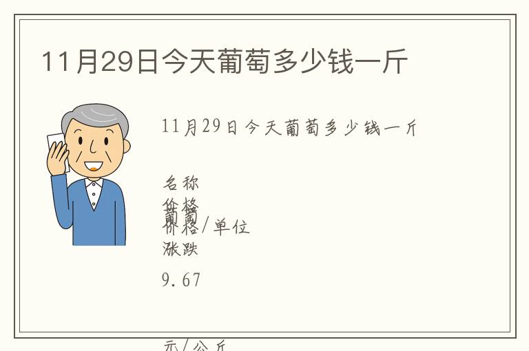 11月29日今天葡萄多少錢一斤