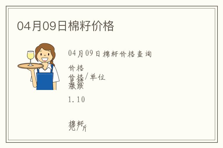 04月09日棉籽價格