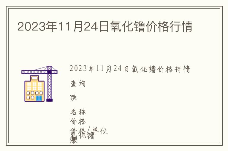 2023年11月24日氧化镥價格行情