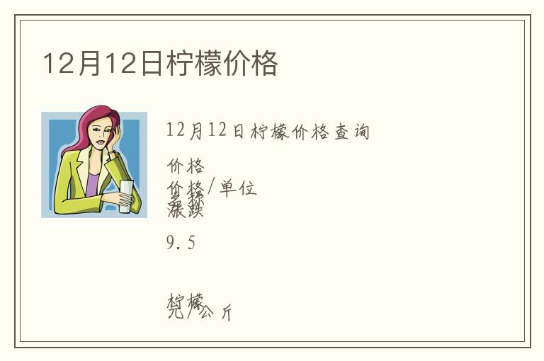 12月12日檸檬價格