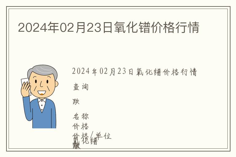 2024年02月23日氧化鐠價格行情