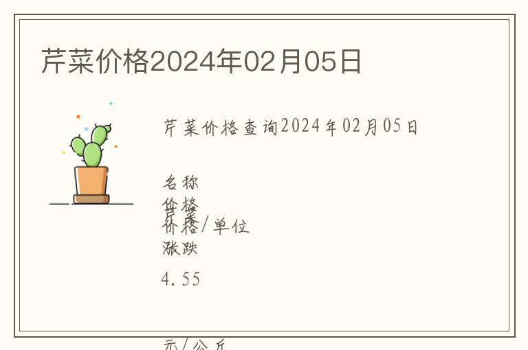 芹菜價格2024年02月05日