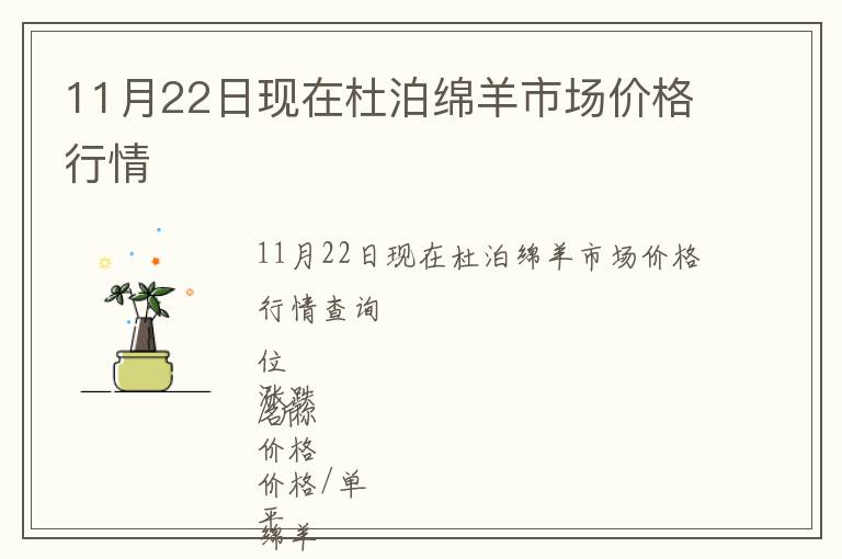 11月22日現(xiàn)在杜泊綿羊市場(chǎng)價(jià)格行情