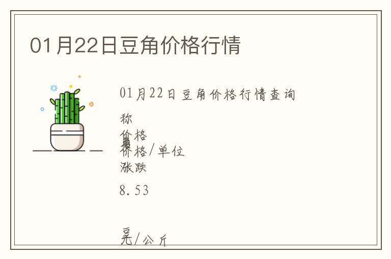 01月22日豆角價格行情