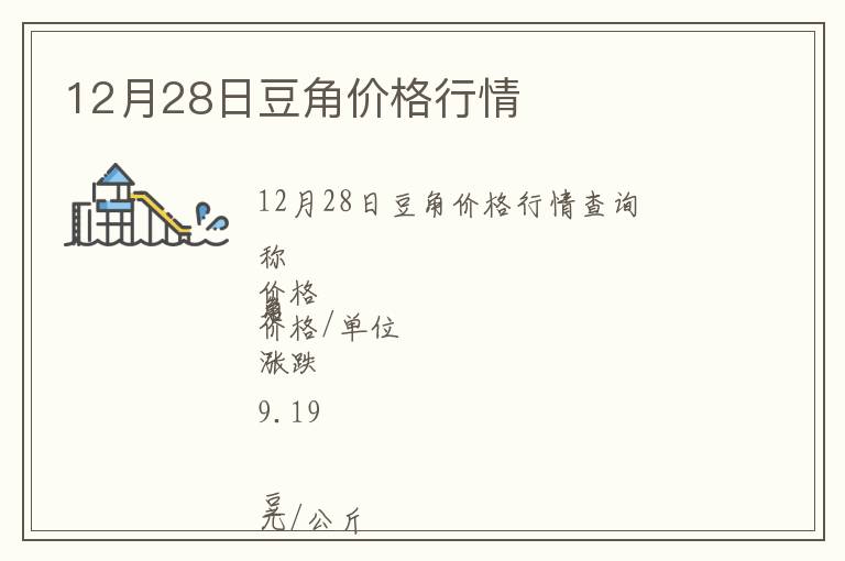 12月28日豆角價格行情