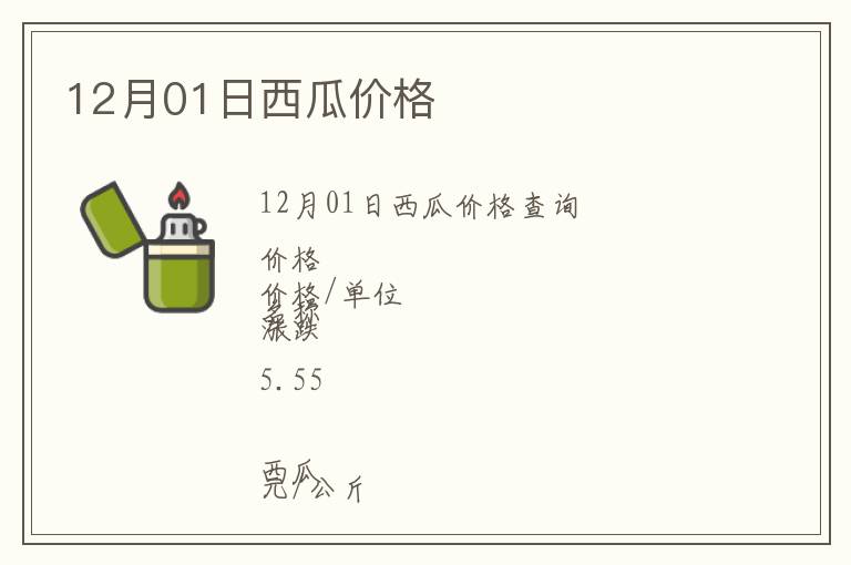 12月01日西瓜價格