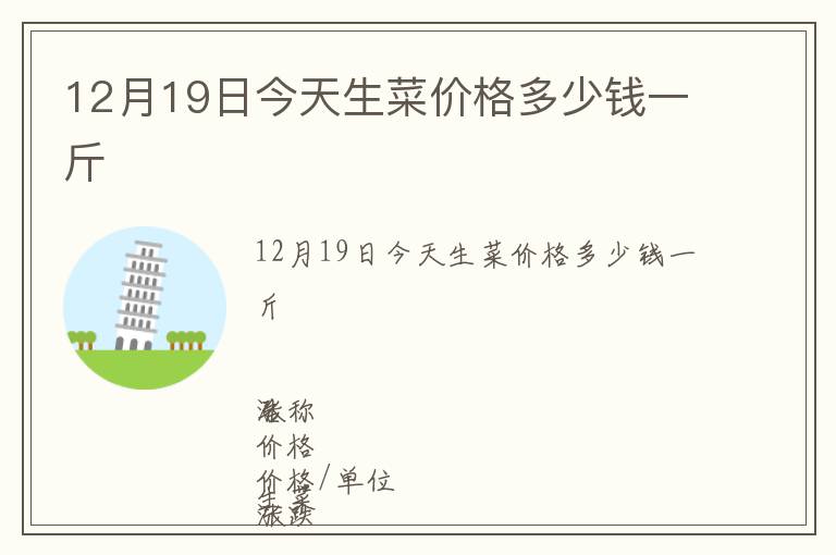 12月19日今天生菜價(jià)格多少錢一斤