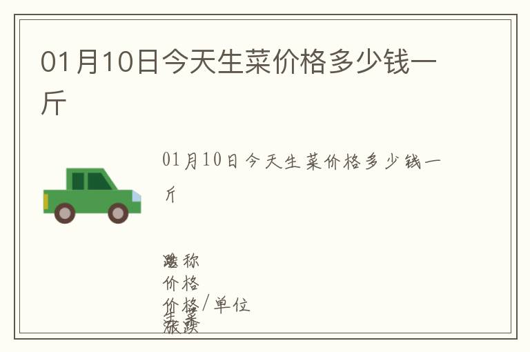 01月10日今天生菜價格多少錢一斤