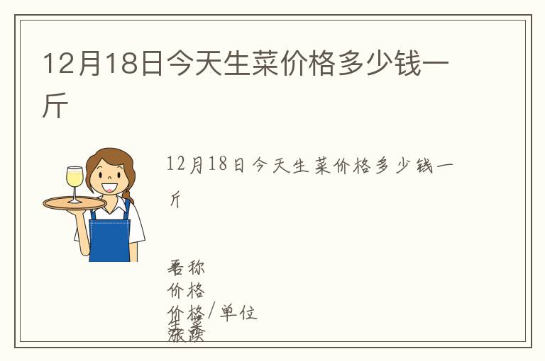 12月18日今天生菜價格多少錢一斤